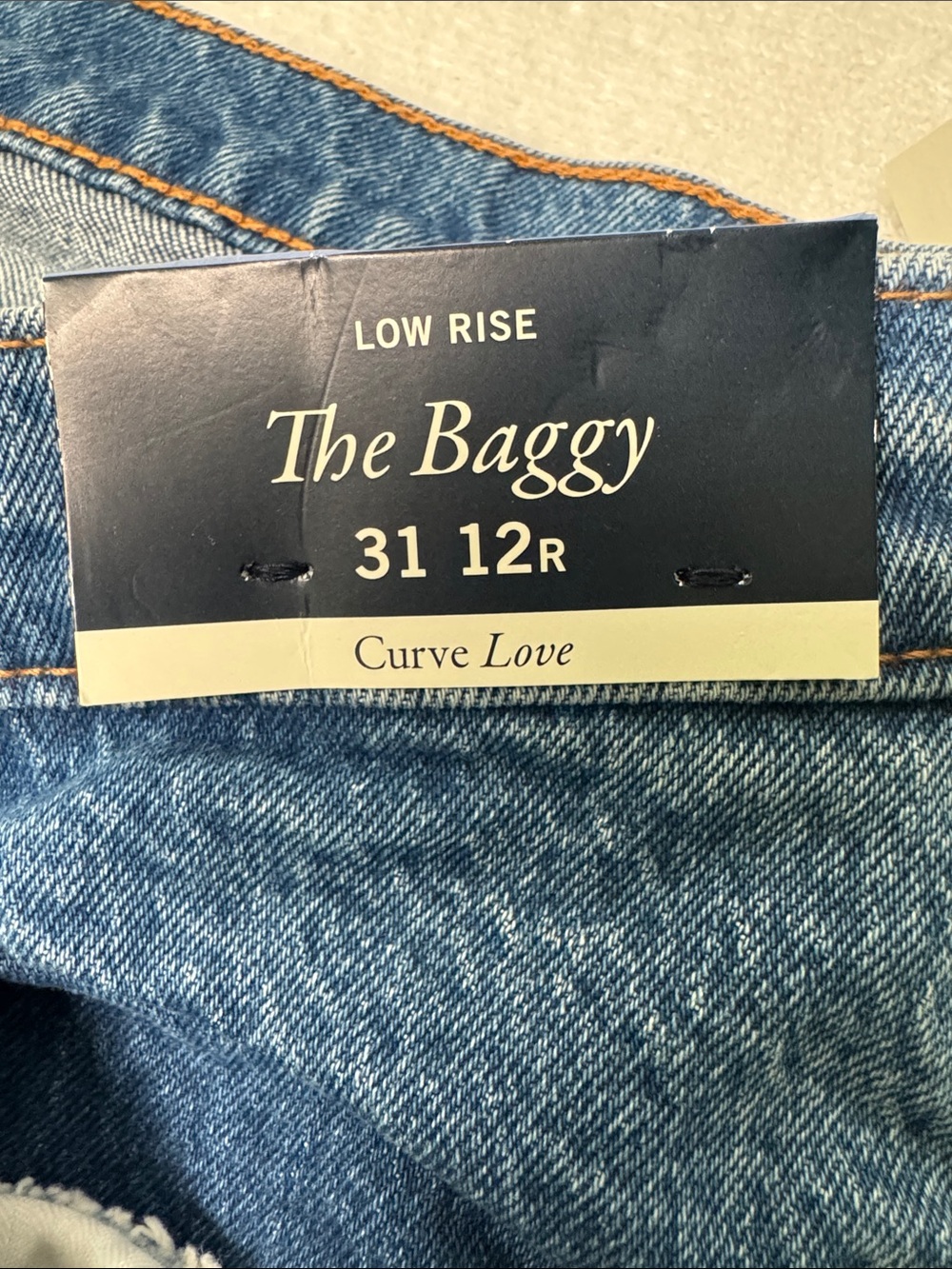 Abercrombie & Fitch Women’s Curve Love The Baggy Low Rise Blue Jeans Size 31/12 - Picture 11 of 12
